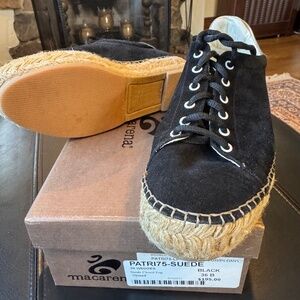 Ladies Black Suede Sneaker